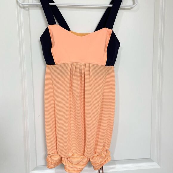 Lululemon Run back on track Orange tangerine tank top with built in bra size 4 - Picture 1 of 8
